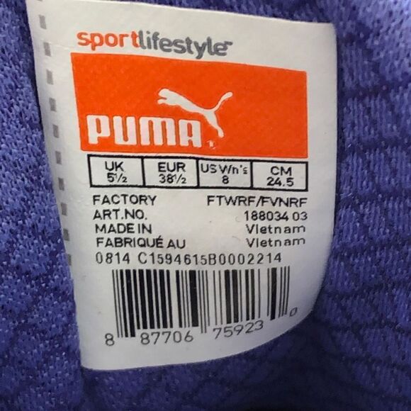 Puma Women's Low-Cut Lace Up Shoes Sneakers Royal Blue Size 5.5 - Picture 6 of 6